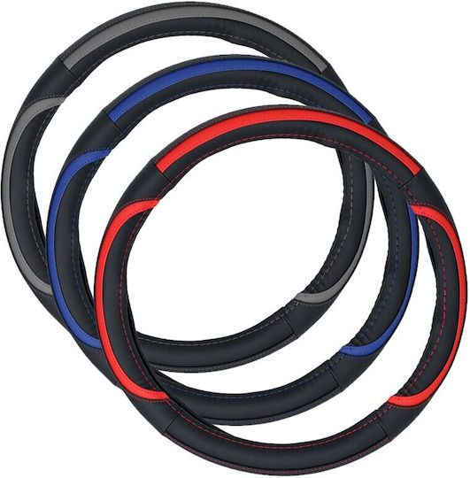 Onyx Κάλυμμα Τιμονιού Αυτοκινήτου Miggie 14528 με Διάμετρο 38εκ. από Δερματίνη Μπλε