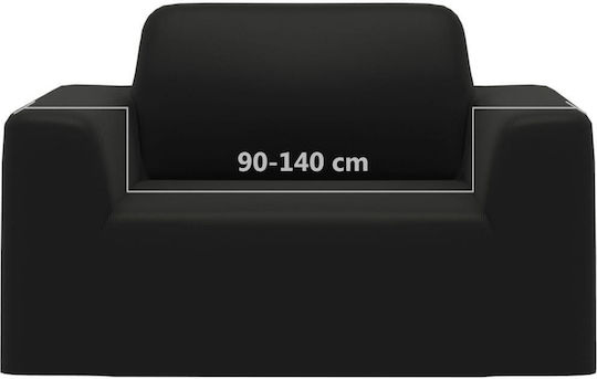 vidaXL Husă Elastică Fotoliu Negru 1buc 332932