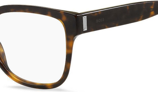 Boss Damen Acetat Katzenauge Braun Schildpatt Brillengestelle mit Rezept BOSS 1456 086