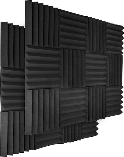 Proacoustics Polyfon Sound Absorbing Sheet (16pcs) in Design Wedge 30cm x 30cm x 50mm in Gray Color