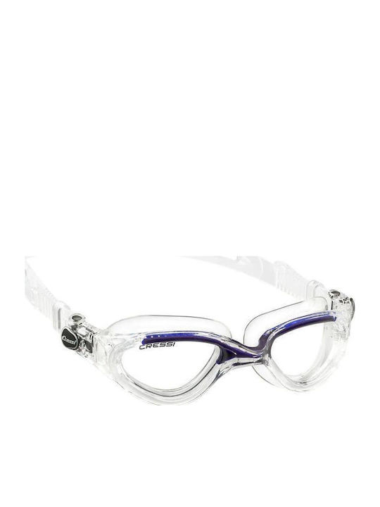 CressiSub Flash Swimming Goggles Adults with Anti-Glare Lenses Transparent