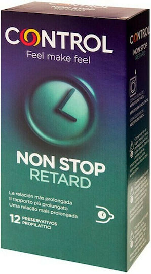 Control Feel Make Feel Προφυλακτικά Non Stop Retard 12τμχ 54mm με Επιβραδυντικό Natural