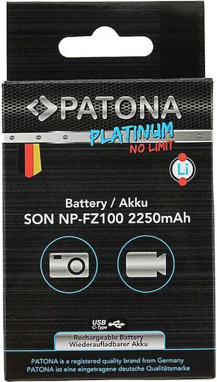 Patona Μπαταρία Φωτογραφικής Μηχανής Platinum NP-FZ100 Ιόντων-Λιθίου (Li-ion) 2250mAh Συμβατή με Sony