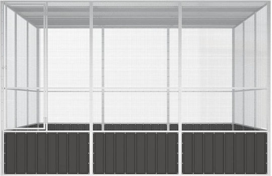 vidaXL 171550 Verzinkter Stahlkäfig für Vögel 302.5cmx324.5cmx211.5cmcm.