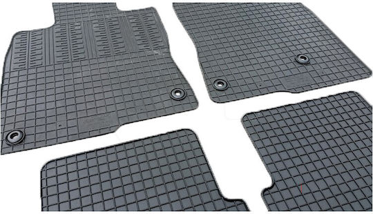 Novline Set of Front and Rear Mats 4pcs Tray Type for Honda Jazz 2008-2015 Black