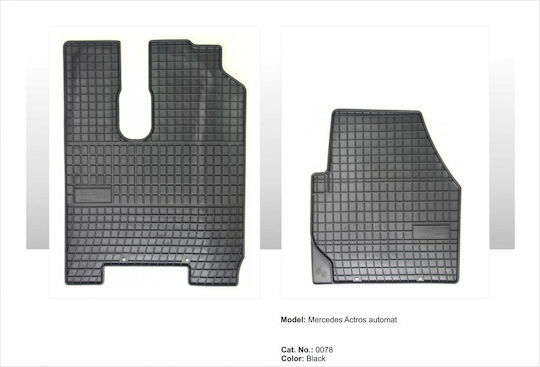 Frogum Front Mats 2pcs for Mercedes-Benz Actros Black