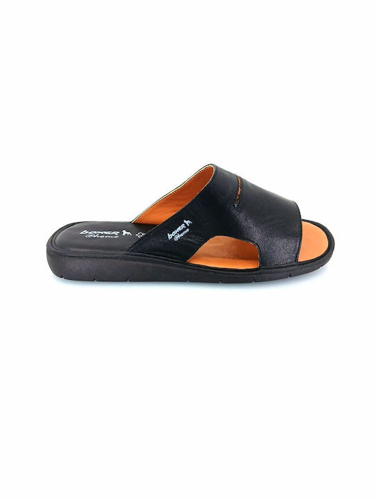 Boxer Men's Leather Sandals Black