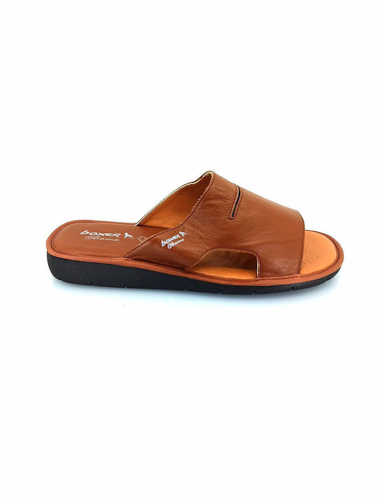 Boxer Men's Leather Sandals Brown