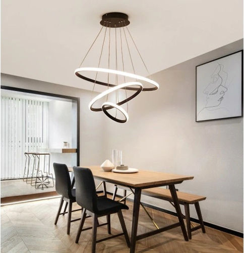 Powertech Adjustable Pendant Ceiling Light Black LED with Natural White Light 60x60cm