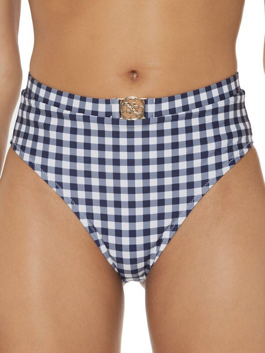 Bikini Slip Hohe Taille Blau