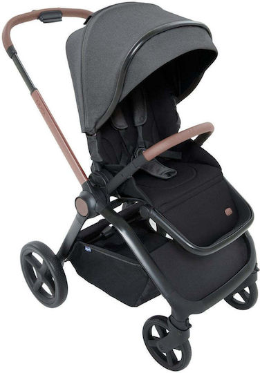 Chicco Mysa Adjustable Baby Stroller Suitable for Newborn Black Satin 9kg