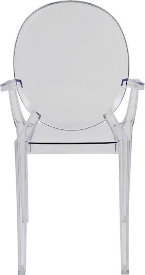 Dining Armchair Made of Transparent Polypropylene 52.2x56.5x92cm