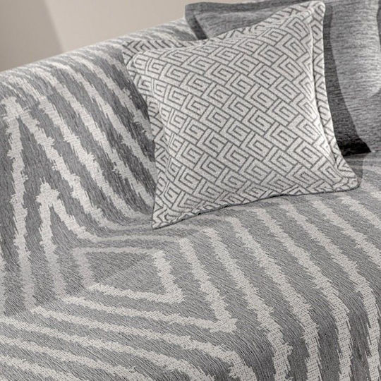 Guy Laroche Norton Ριχτάρι Πολυθρόνας Δύο 'Οψεων Chenille 180x150εκ. Grey