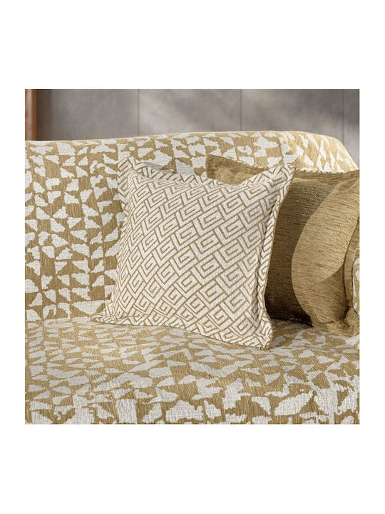 Guy Laroche Duomo Armchair Throw Two Sides Chenille 180x150cm Golden