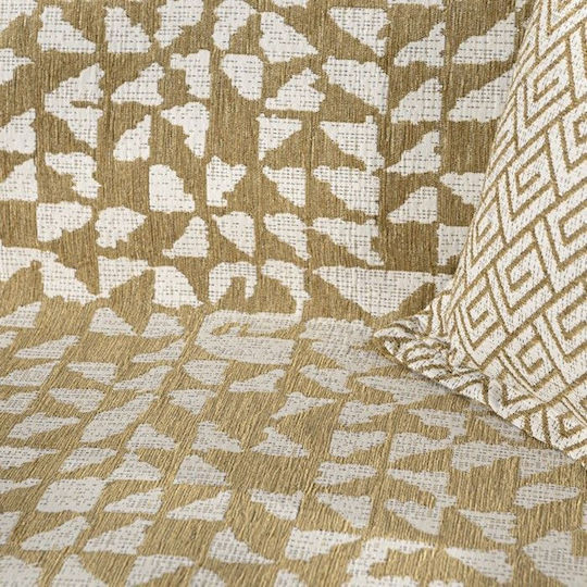 Guy Laroche Duomo Armchair Throw Two Sides Chenille 180x150cm Golden