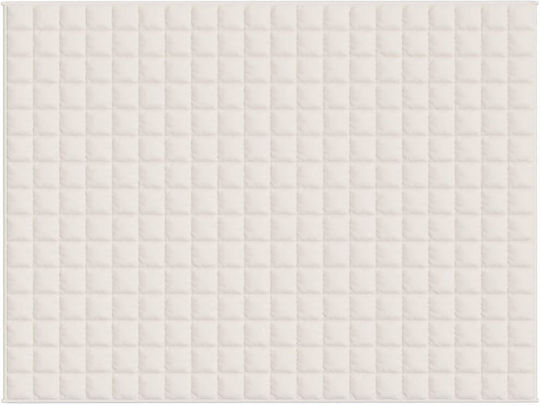 vidaXL Gravity Blanket Single 152x203cm Light Cream