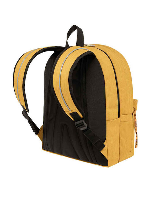 Polo Double Scarf School Backpack for Junior High-High School with Water Bottle Holder Mustard 27 Litres 30 x 24 x 42 cm
