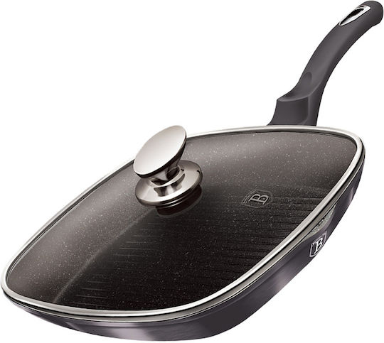 Berlinger Haus Metallic Line Грил С капачка от Алуминий с Каменно Покритие Carbon Pro Edition 28см