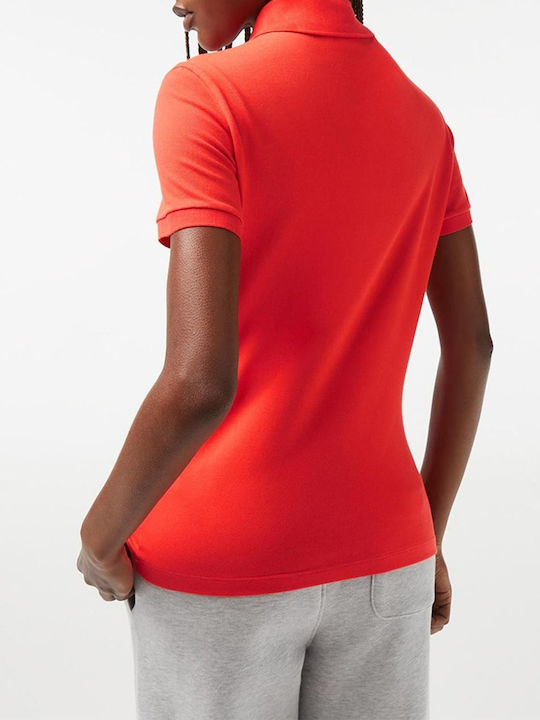 Women's Polo Blouse Short Sleeve Dark Red