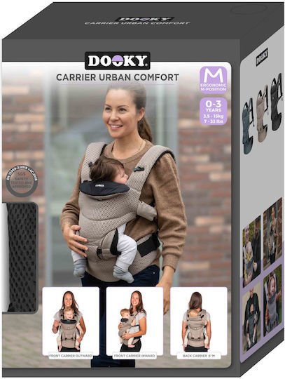Dooky Classic Carrier Urban Comfort Black with Maximum Weight 15kg