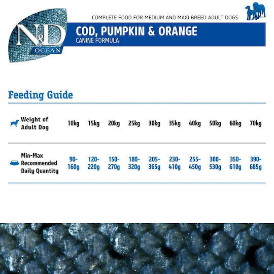 Farmina N&D Pumpkin Medium & Maxi 2.5kg Dry Food Grain-Free for Adult Medium & Large Breed Dogs with Fish and Pumpkin