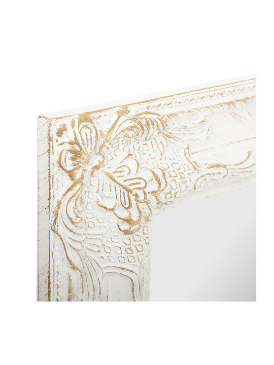 A-S Stand Oglindă De Podea Cu Cadru Din Lemn Alb 172x62cm