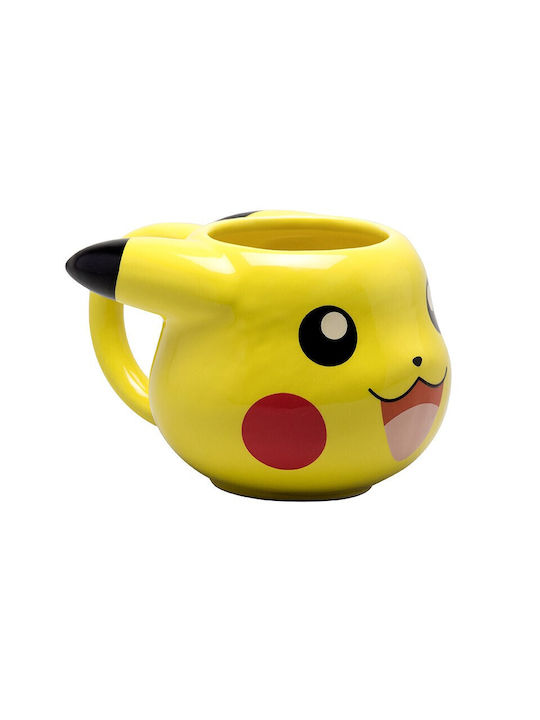 Stor Pokemon Pikachu Head 3D Κούπα Κεραμική Κίτρινη 500ml