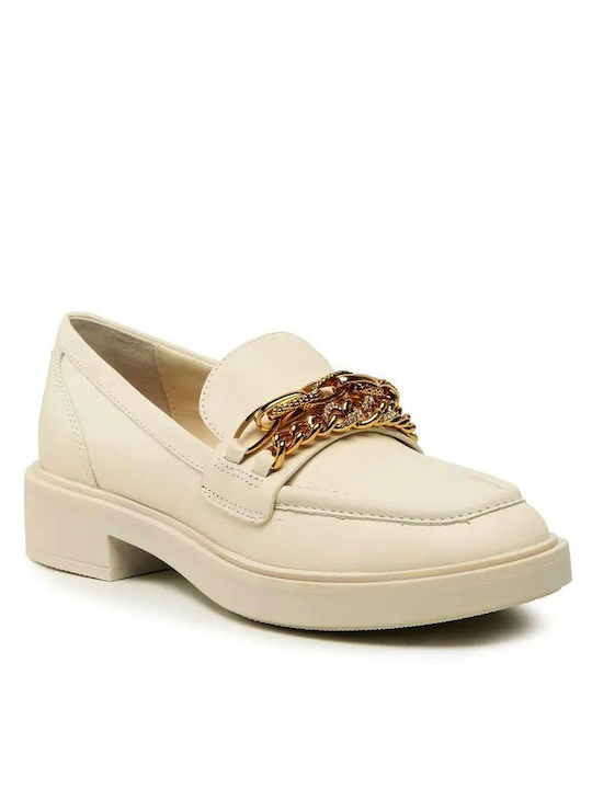 Guess Γυναικεία Loafers σε Μπεζ Χρώμα FL5KBLLEA14-CREAM | Skroutz.gr