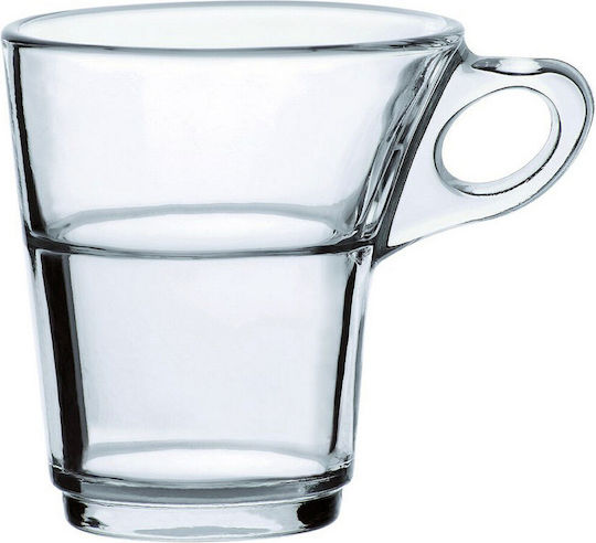 Homestyle Caprice Cană Sticlă Transparentă 220ml 6buc