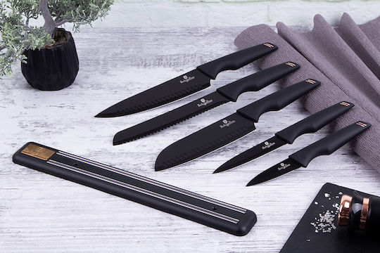 Berlinger Haus Black Rose Collection Комплект Ножове с Основа от Неръждаема Стомана 5бр