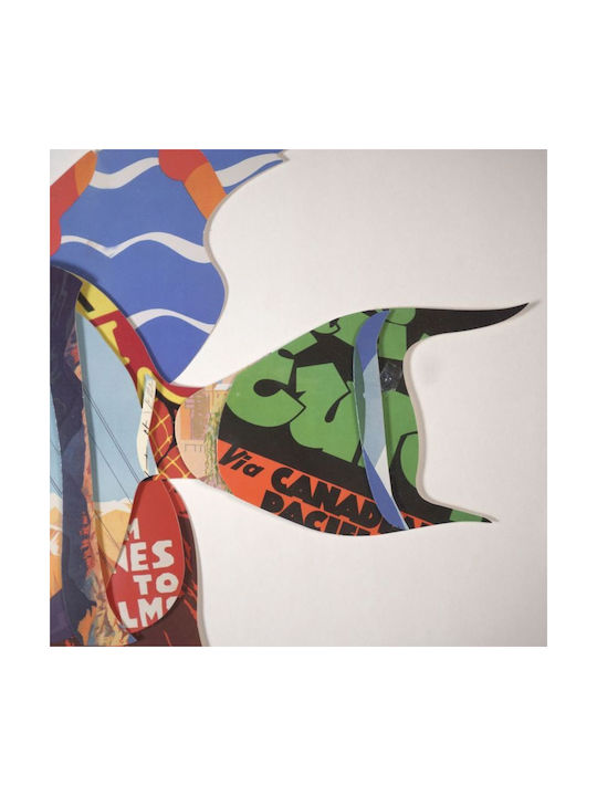 Supergreens Κολάζ Αγγελόψαρο Κάδρο Ξύλινο 60x60cm