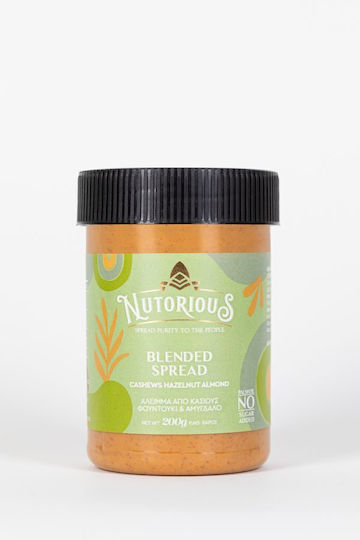 Nutorious Nut Butter Blended with Hazelnuts, Almonds, Cashews and Peanuts 200gr