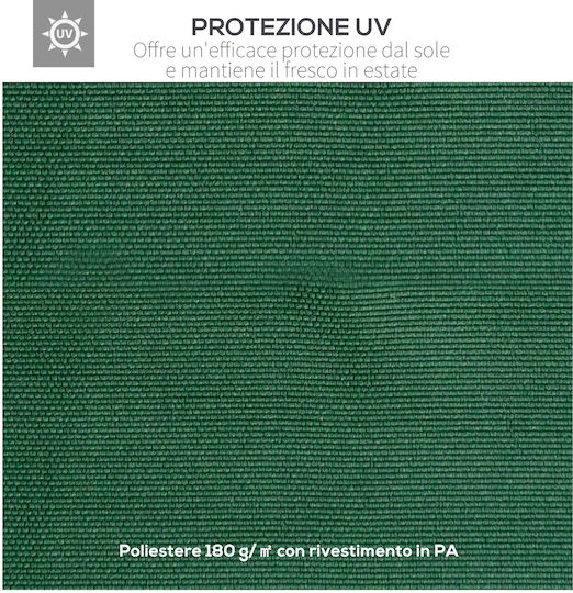 Outsunny Gazebo Cover Green 3x3m