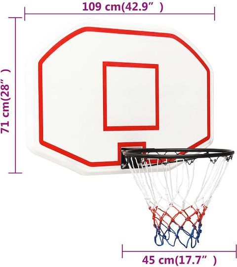 vidaXL Baschet Hoop cu Backboard 109x71buc