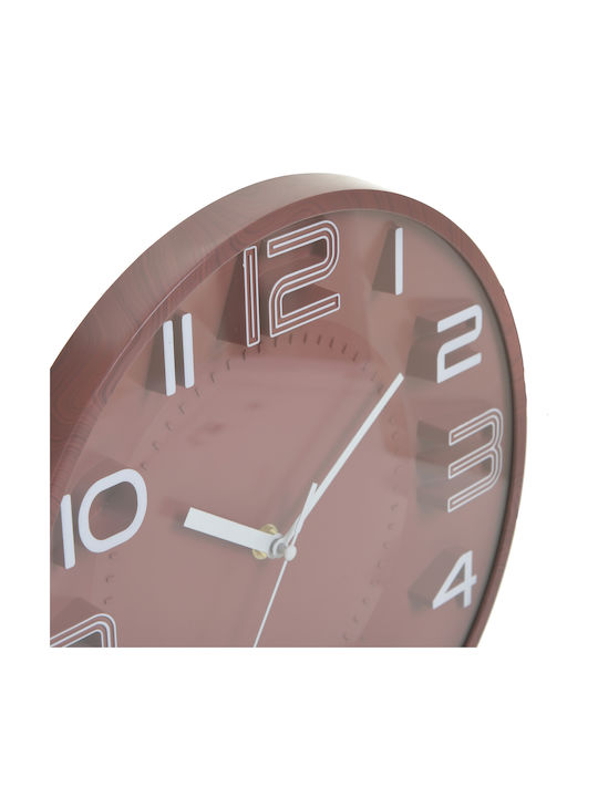 Click Wall Clock Glass Red 28x28cm