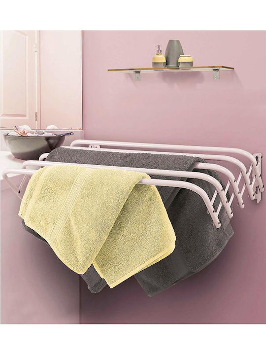Eurogold Trio Folding Wall Clothes Drying Rack from Aluminum with Hanging Length 3m
