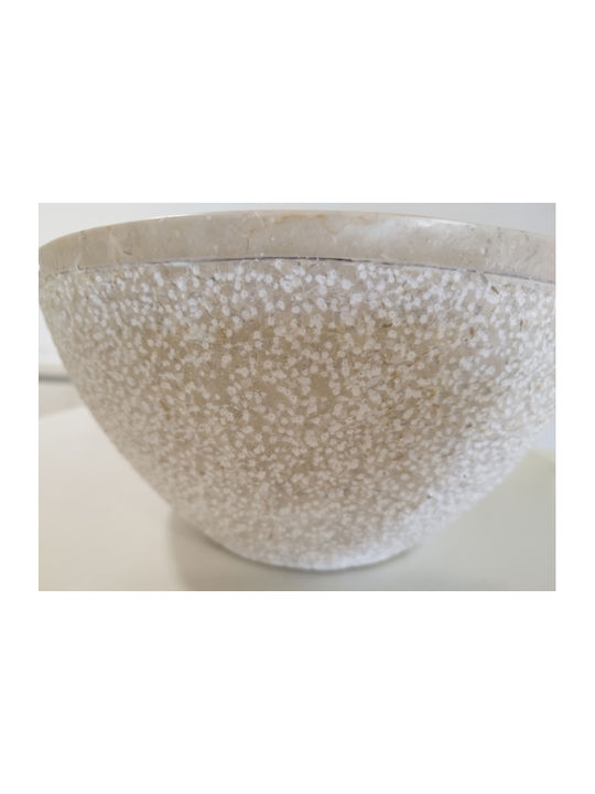 Karag Leonor Aufgesetztes Waschbecken Stein 45x35x15cm Soph Cream