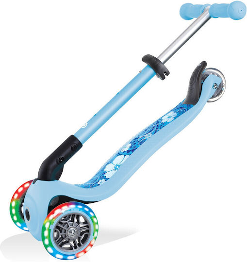 Globber Παιδικό Πατίνι Αναδιπλούμενο Junior Foldable Fantasy Lights Τρίτροχο για 2+ Ετών Γαλάζιο