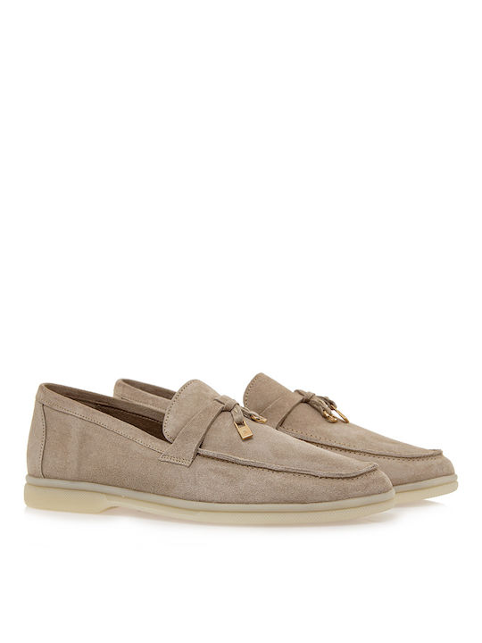 Komis & Komis Γυναικεία Loafers σε Μπεζ Χρώμα