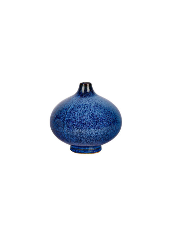 Kaemingk Ceramic Vase Μπλε 13x13x12.5cm