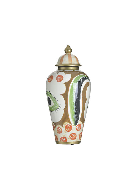 Inart Ceramic Vase Multicolor 22x22x47cm