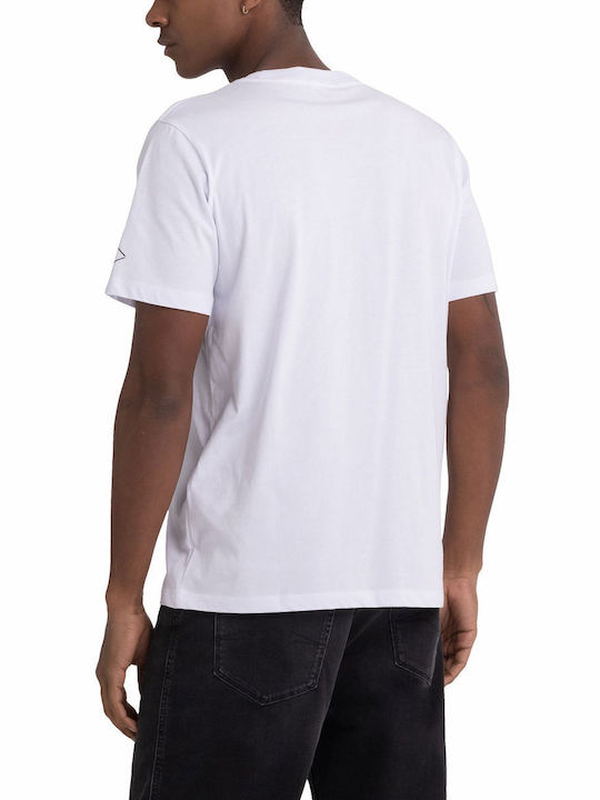 Replay Herren T-Shirt Kurzarm Weiß