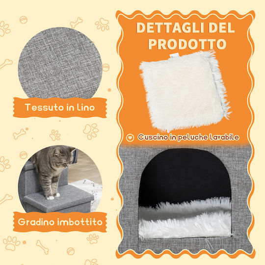 Pawhut Nest Cat Gray 73.5x33x40.5cm