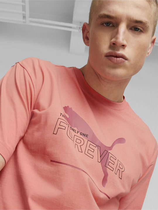 Essentials Better Relaxed Graphic Tricou Coral