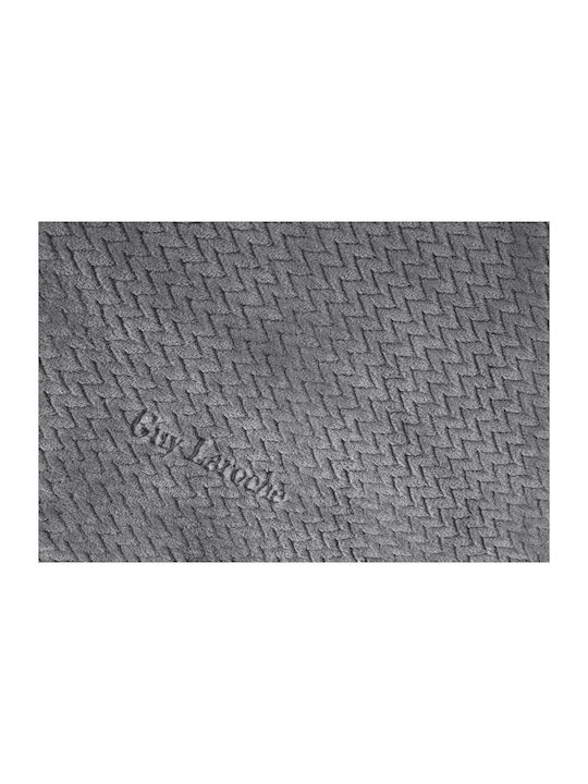 Guy Laroche Rombus Κουβέρτα Fleece Υπέρδιπλη 220x240εκ. Carbon