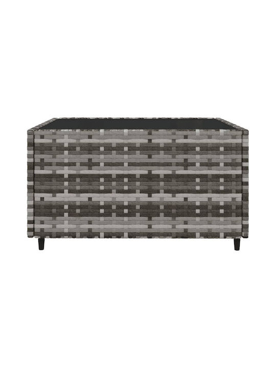 Garden & Outdoor Furniture Set 3 Pieces Gray with Pillows
