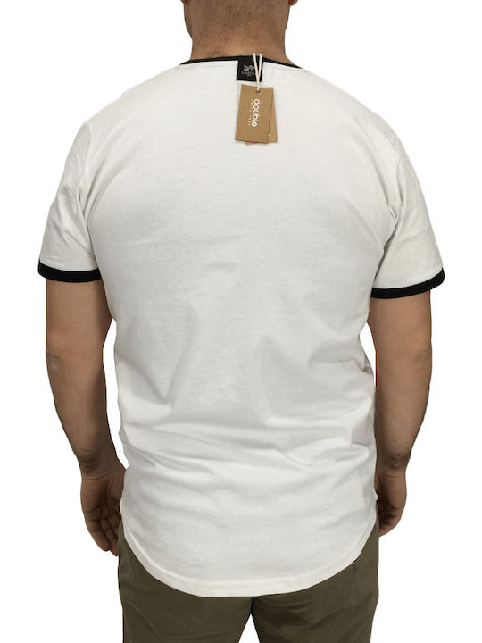 Double Men's Short Sleeve T-shirt Off White