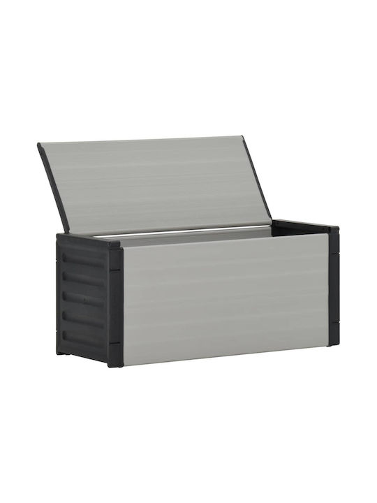 vidaXL Кошче Отпадъци Пластмасов Сив 85x34x40см 1бр