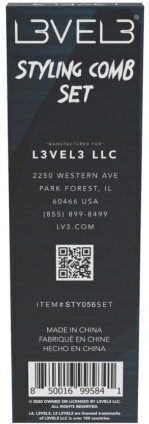 L3vel3 Set of Combs Hair 2pcs