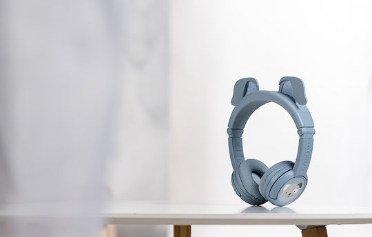 BuddyPhones PlayEars+ Kabellose Bluetooth Kinder Am Ohr Kopfhörer mit 24 Stunden Betriebszeit Blau